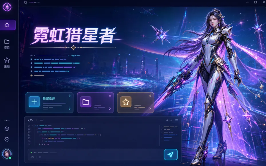 霓虹猎星者 Neon Star Hunter Codex theme preview